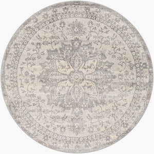 Livabliss Monaco Moc-2328 Traditional Medallion Polypropylene Accent Rug for Entryways Silver Gray, Gr 5'3" x 5'3" MOC2328-53RD