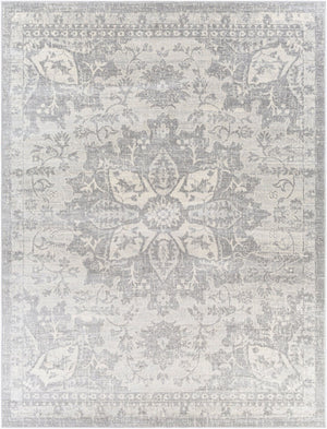 Livabliss Monaco Moc-2328 Traditional Medallion Polypropylene Accent Rug for Entryways Silver Gray, Gr 7'10" x 10'2" MOC2328-710103