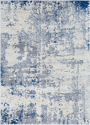Livabliss Monaco Geometric Polypropylene Area Rug for Modern Living Rooms and Dining Spaces Blue, Charcoal 8'10" x 12'4" MOC2333-810123