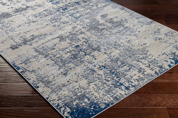 Livabliss Monaco Geometric Polypropylene Area Rug for Modern Living Rooms and Dining Spaces Blue, Charcoal 8'10" x 12'4" MOC2333-810123
