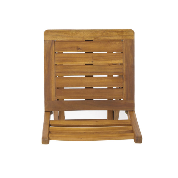 English Elm Outdoor Solid Acacia Folding Barstool with Teak Finish for Patio Bar Seating 53605.00