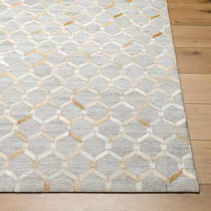 Medora MOD-1005 8' x 10' Handmade Rug MOD1005-810  Medium Brown, Tan, Cream, Light Gray Surya