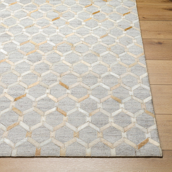Medora MOD-1005 8' x 10' Handmade Rug MOD1005-810  Medium Brown, Tan, Cream, Light Gray Surya