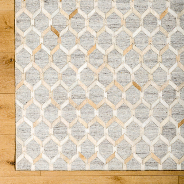 Medora MOD-1005 8' x 10' Handmade Rug MOD1005-810  Medium Brown, Tan, Cream, Light Gray Surya