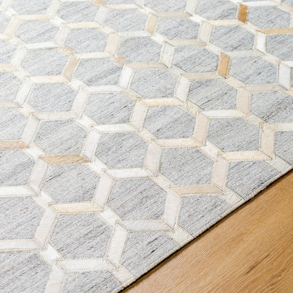 Medora MOD-1005 8' x 10' Handmade Rug MOD1005-810  Medium Brown, Tan, Cream, Light Gray Surya