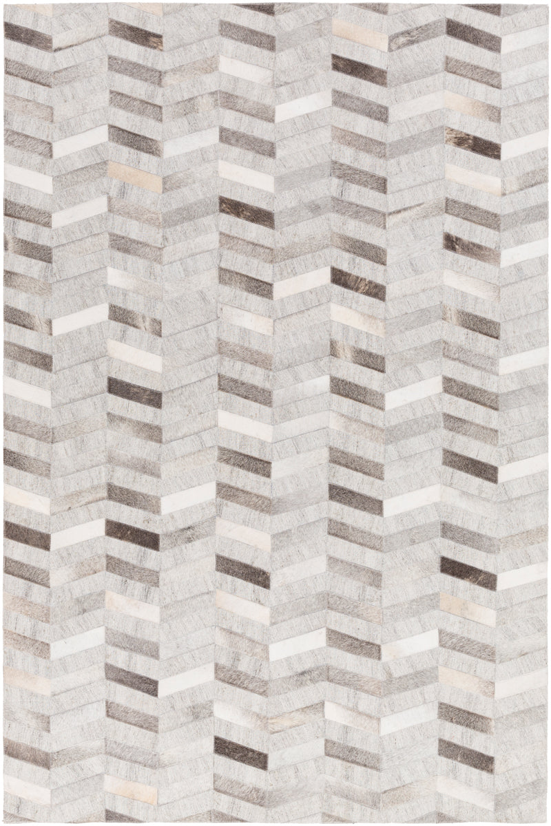 Medora MOD-1008 5' x 7'6" Handmade Rug MOD1008-576  Dark Brown, Light Brown, Light Gray, Cream Surya