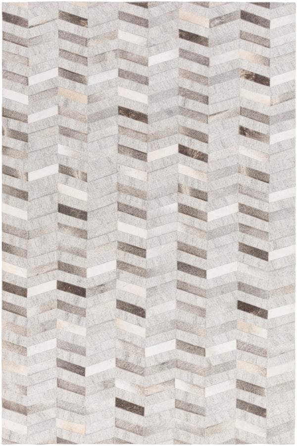 Medora MOD-1008 5' x 7'6" Handmade Rug MOD1008-576  Dark Brown, Light Brown, Light Gray, Cream Surya