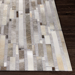 Medora MOD-1016 8' x 8' Square Handmade Rug MOD1016-8SQ  Light Brown, Light Gray, Ivory, Brown Surya