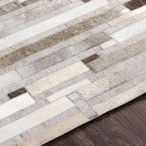 Medora MOD-1016 8' x 8' Square Handmade Rug MOD1016-8SQ  Light Brown, Light Gray, Ivory, Brown Surya