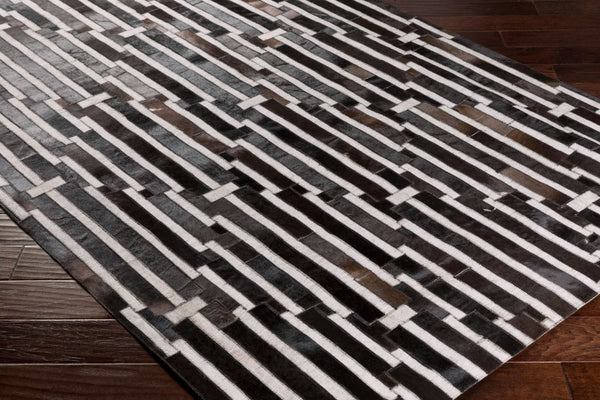 Surya Medora 2' X 3' Handmade Chenille-viscose Area Rug – Luxurious, Easy-clean Design For Your Home Black Hair On Hide,Chenille,Viscose Mod1017-23