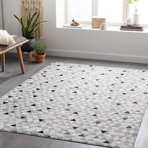 Surya Medora 2' X 3' Handmade Chenille-viscose Area Rug – Luxurious, Easy-clean Design For Your Home Gray Viscose,Leather Mod1025-23