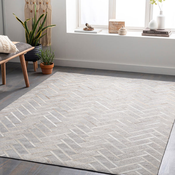 Surya Medora 2' X 3' Handmade Chenille-viscose Area Rug – Luxurious, Easy-clean Design For Your Home Taupe Viscose,Leather Mod1026-23