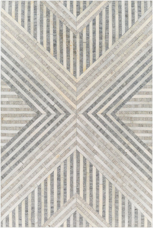 Surya Medora 2' X 3' Handmade Chenille-viscose Area Rug – Luxurious, Easy-clean Design For Your Home Medium Gray Viscose,Leather Mod1028-23
