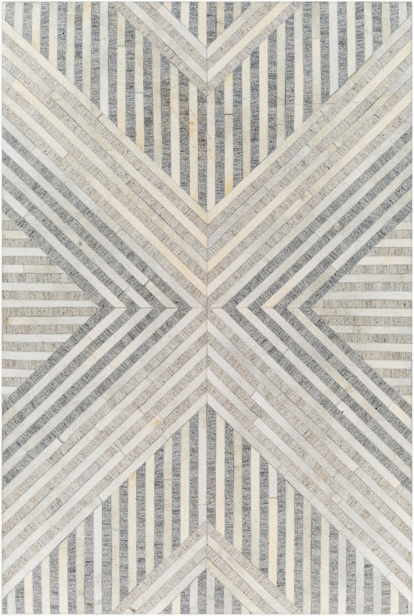 Surya Medora 2' X 3' Handmade Chenille-viscose Area Rug – Luxurious, Easy-clean Design For Your Home Medium Gray Viscose,Leather Mod1028-23