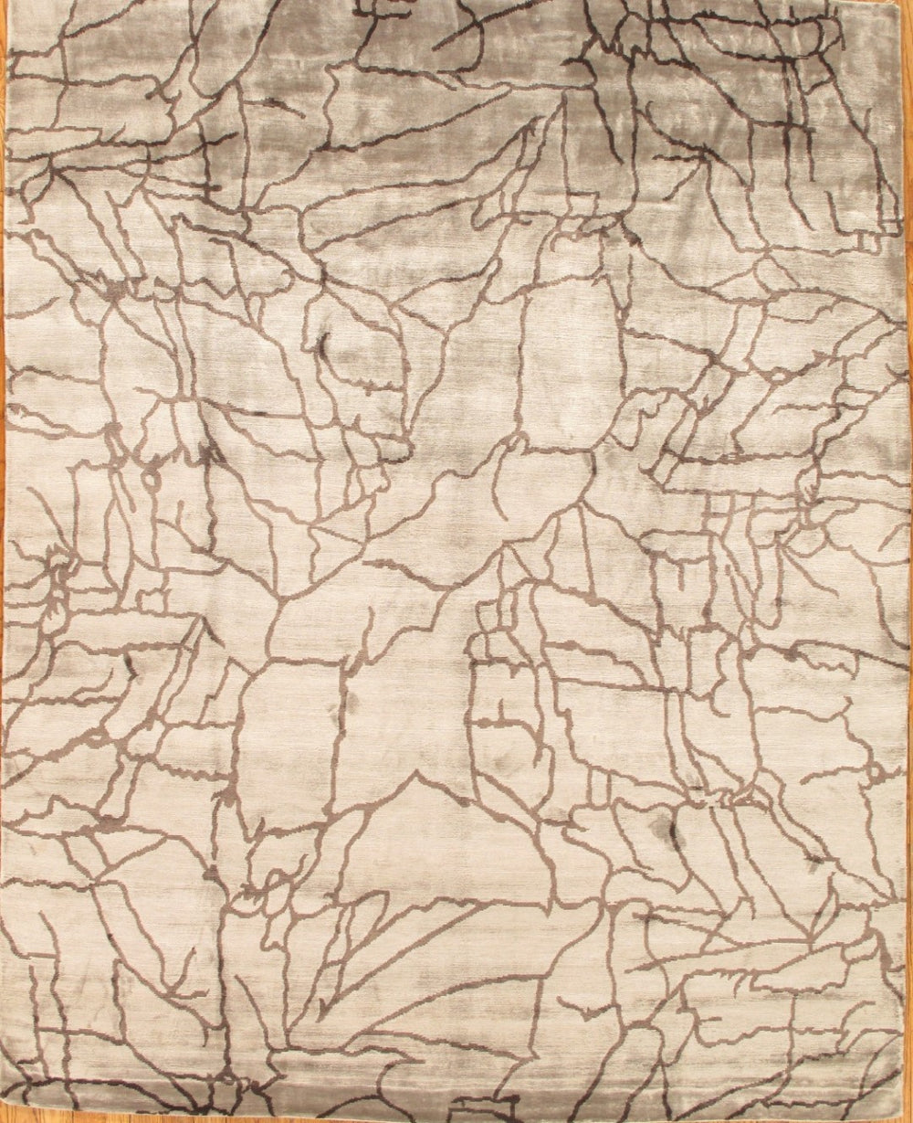 Pasargad Home Modern Collection Hand-knotted Lamb's Wool Area Rug - Elegance For Your Space   P-10h 3x3