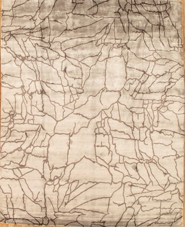 Pasargad Home Modern Collection Hand-knotted Lamb's Wool Area Rug - Elegance For Your Space   P-10h 3x3