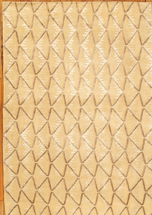 Pasargad Home Modern Collection Hand-knotted Abstract Silk & Wool Area Rug For Elegant Spaces   Ppc-3 4x6