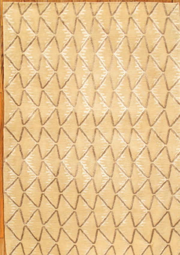 Pasargad Home Modern Collection Hand-knotted Abstract Silk & Wool Area Rug For Elegant Spaces   Ppc-3 4x6