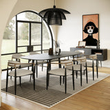 VIG Furniture Modrest Billy Modern Black Oak & Gold Extendable Dining Table VGDWJ3498