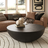 VIG Furniture Modrest Bronte - Modern Black Concrete Round Coffee Table VGGR-615020-BLK