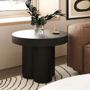 VIG Furniture Modrest Bruni - Modern Black Concrete End Table VGGR-623860-BLK