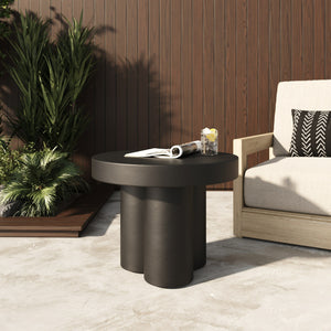 VIG Furniture Modrest Bruni - Modern Black Concrete End Table VGGR-623860-BLK