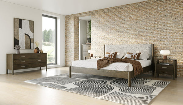 VIG Furniture Carolina Modern Wenge Nightstand With Soft-Close Drawers, Brushed Nickel Handles, Durable Build VGMA-BR-167-NS-WNG