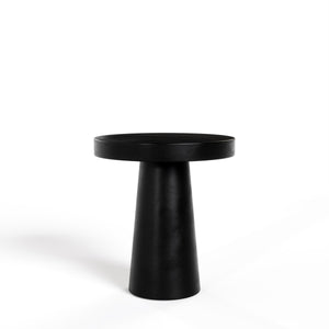 VIG Furniture Modrest Desoto - Modern Black Concrete Round End Table VGGR-DESTOTO-BLK