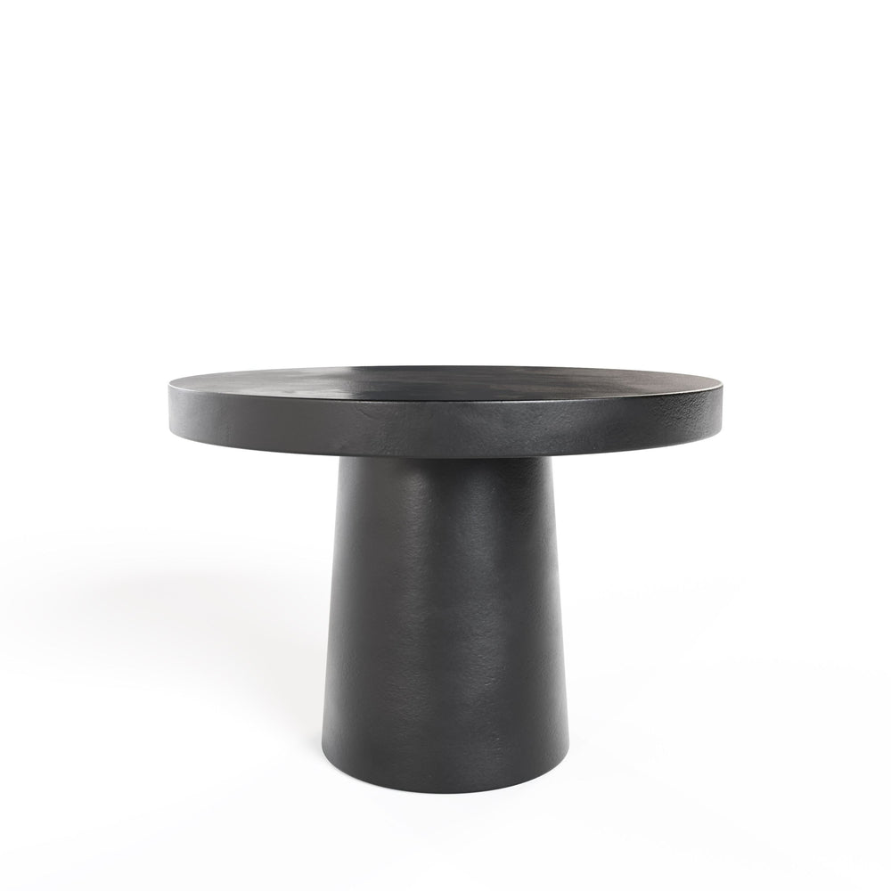 VIG Furniture Modrest Desoto - Modern Black Concrete Round Dining Table VGGR-630510-BLK