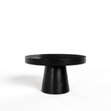 VIG Furniture Modrest Desoto - Modern Black Concrete Round Coffee Table VGGR-696070-BLK