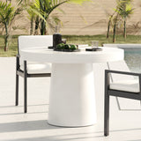 VIG Furniture Modrest Desoto - Modern White Concrete Round Dining Table VGGR-630510-WHT