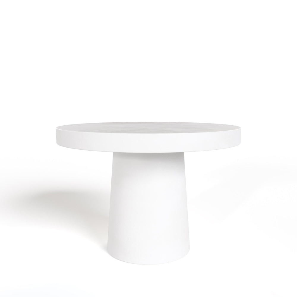 VIG Furniture Modrest Desoto - Modern White Concrete Round Dining Table VGGR-630510-WHT