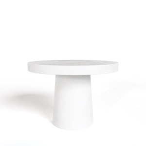 VIG Furniture Modrest Desoto - Modern White Concrete Round Dining Table VGGR-630510-WHT