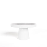 Modrest Desoto - Modern White Concrete Round Coffee Table