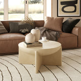 VIG Furniture Modrest Elsa - Modern Beige Concrete Round Coffee Table VGGR-615480-BGE