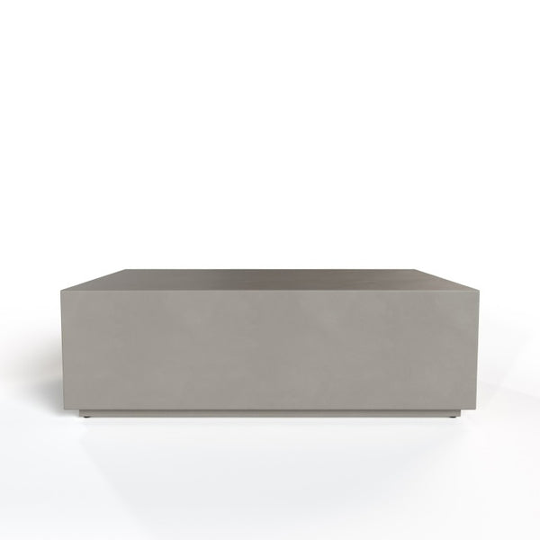 VIG Furniture Fresno Modern Concrete Rectangular Table With Weather-Resistant Finish, Durable Industrial Style Grey Coffee Table VGGR-689980-GRY
