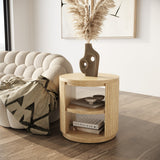 VIG Furniture Modrest Jacobson - Modern Natural Acacia End Table VGWD-LYO-BF2D