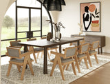 VIG Furniture Modrest Rhea - Modern 87" Dark Acacia Rectangular Dining Table VGWDMAR-DT2.2-DK