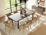 VIG Furniture Modrest Rhea - Modern 87" Dark Acacia Rectangular Dining Table VGWDMAR-DT2.2-DK