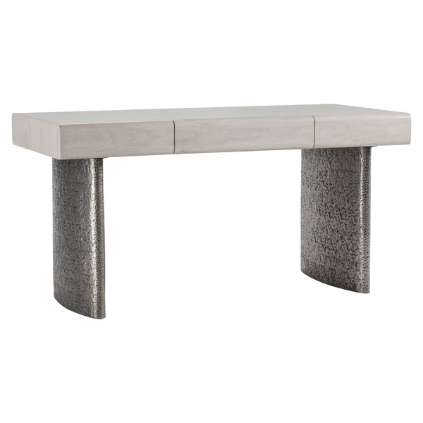 Bernhardt Bernhardt Sereno Desk In Lutra Walnut With Fuso Cast-Aluminum Legs, Soft-Close Drawer, Rustic Modern Elegance D29511