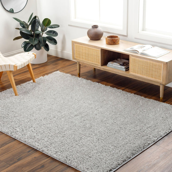 Livabliss Moda Plush Polyester Shag Area Rug Cozy High Pile Minimalist Design for Living Rooms MOG2309-9212