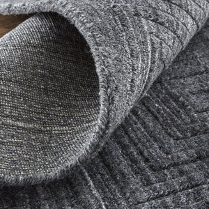 Feizy Rugs Redford Handwoven Geometric Rug Collection - Stylish, Durable, And Artisan Crafted For Modern Homes Gray,Black Viscose,Wool Red8670fchl000p00