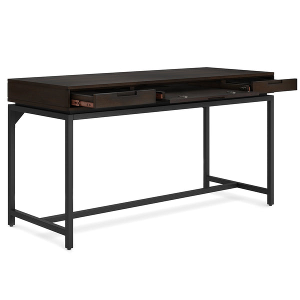 English Elm Banting Mid Century Desk In Hickory Brown - Stylish, Versatile Workspace With Storage & Durability B136P158456