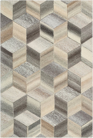 Surya Mountain Moi-1016 Handmade 2' X 3' Wool Rug - Modern Texture, Easy Care, Elegant Design For Any Room Beige Wool Moi1016-23