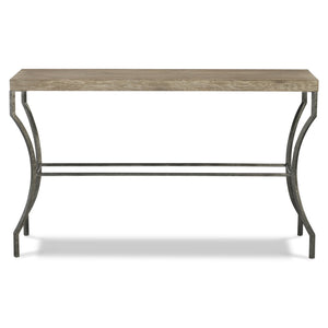 Bernhardt Bernhardt Tribeca Console Table — Wire‑Brushed Aurum Oak Top & Sculptural Barlow Steel Legs, 54" 333911