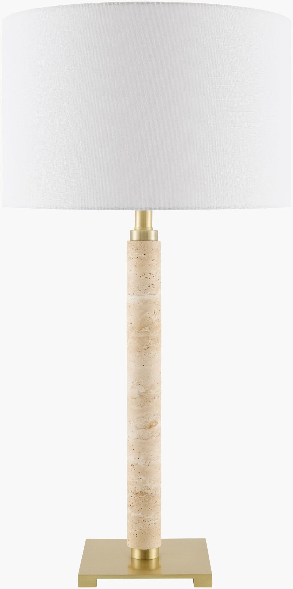 Surya Moeraki Iron Base Table Lamp with Linen Shade for Craftsman or Transitional Bedroom MOK-001