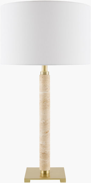 Surya Moeraki Iron Base Table Lamp with Linen Shade for Craftsman or Transitional Bedroom MOK-001