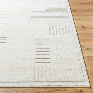 Molde MOL-2301 9' x 12' Handmade Rug MOL2301-912  Light Silver, Off-White, Silver Surya