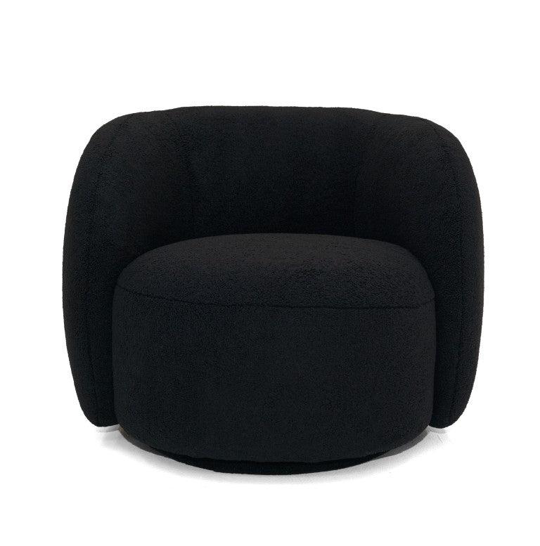VIG Furniture Molina Modern Black Accent Chair With Polished Metal Frame, High-Density Foam & Ergonomic Support VGOD-ZW-20056-B