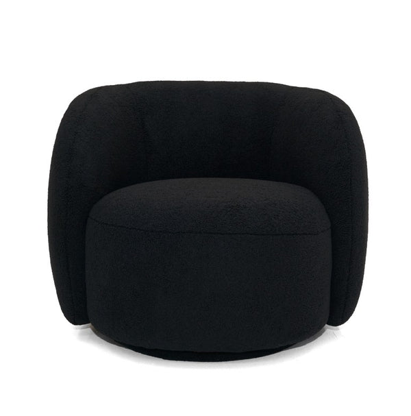 VIG Furniture Molina Modern Black Accent Chair With Polished Metal Frame, High-Density Foam & Ergonomic Support VGOD-ZW-20056-B